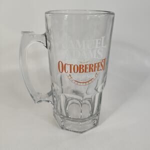 Samuel Adams Octoberfest Clear Glass‎ Beer Stein Mug "Raise the Stein"